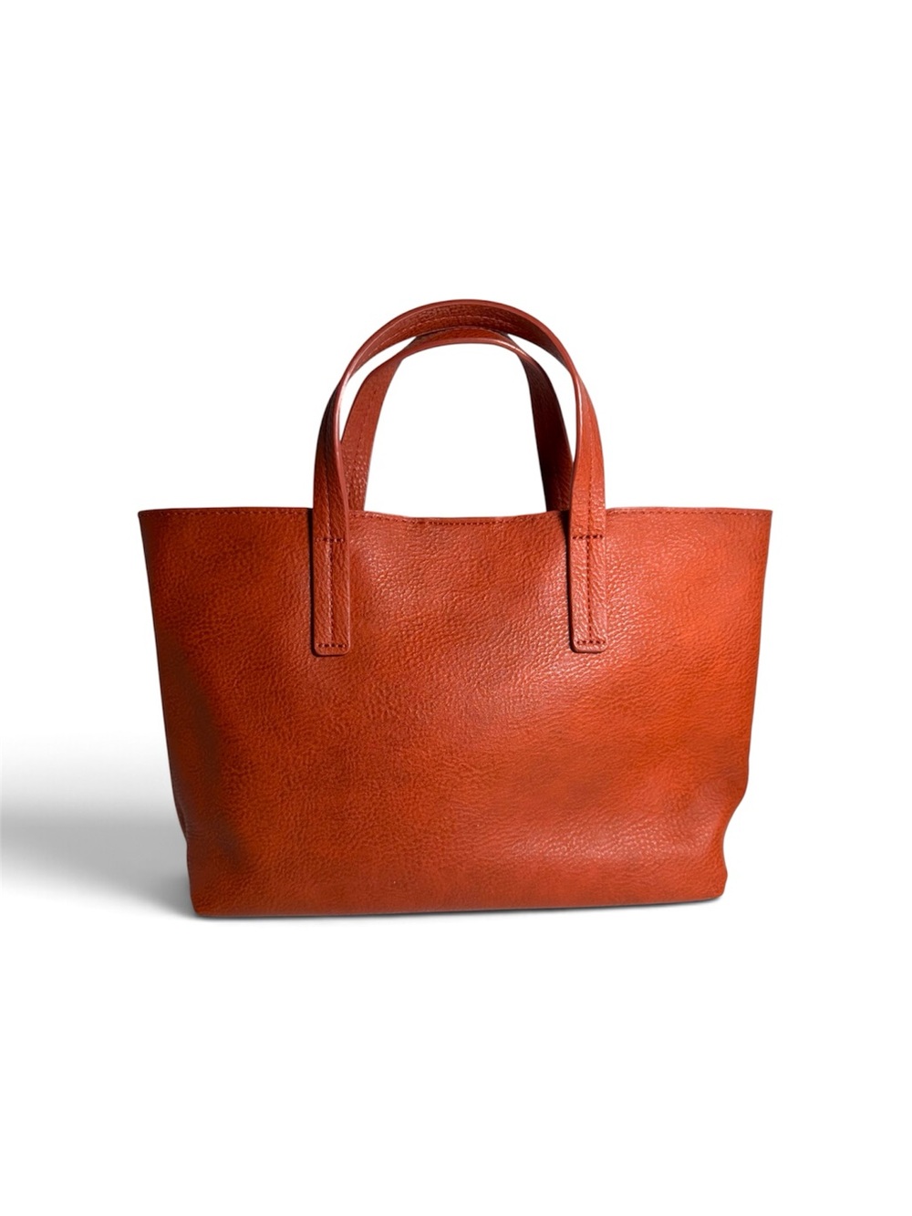 Joy Susan Leather Tote in Burnt Orange
